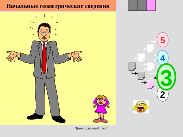 1 Начальные геометрические сведения 3 2 5 4 3 2 Тренировочный тест  