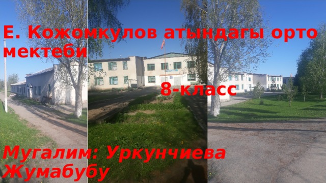  Е. Кожомкулов атындагы орто мектеби     8-класс     Мугалим: Уркунчиева Жумабубу 