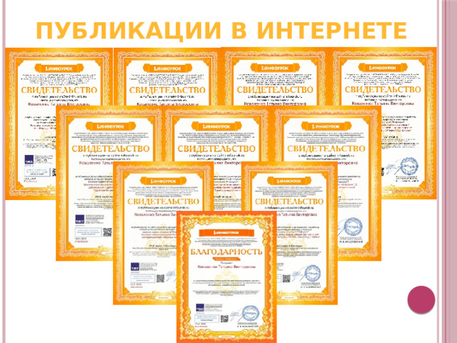  ПУБЛИКАЦИИ В ИНТЕРНЕТЕ 