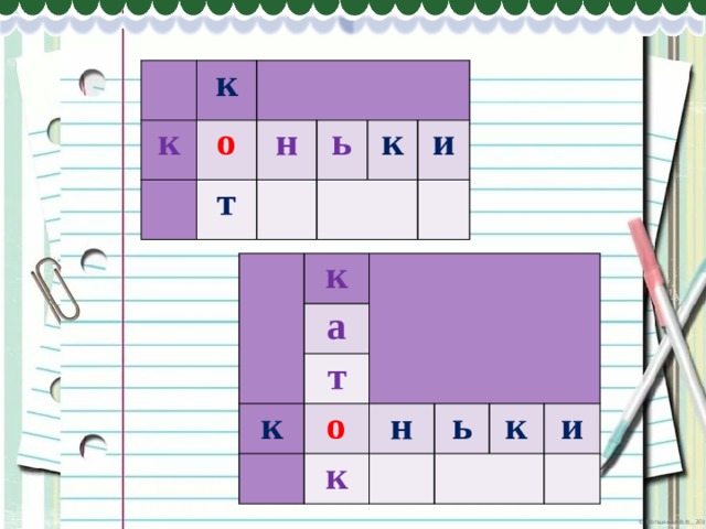   к к   о   н т ь   к   и     к   а т к   о н к ь   к   и   