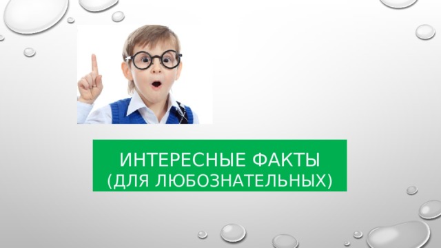 Интересные факты (для любознательных) 