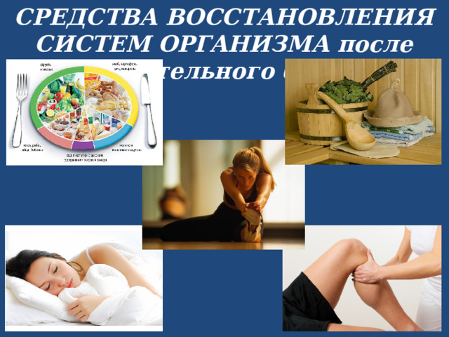 СРЕДСТВА ВОССТАНОВЛЕНИЯ СИСТЕМ ОРГАНИЗМА после длительного бега 