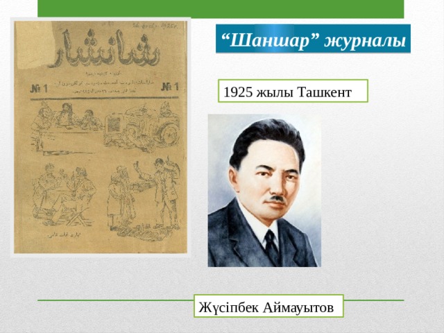 “ Шаншар” журналы 1925 жылы Ташкент Жүсіпбек Аймауытов 