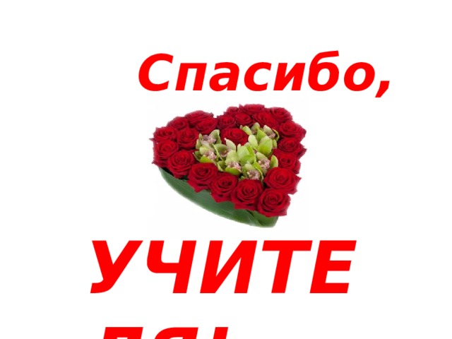  Спасибо,   УЧИТЕЛЯ! 