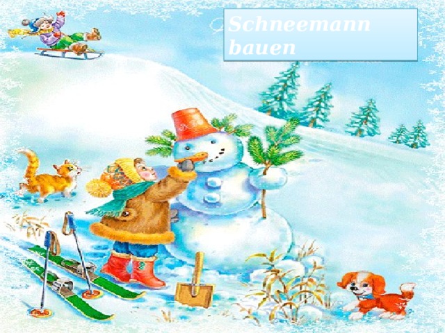 Schneemann bauen 