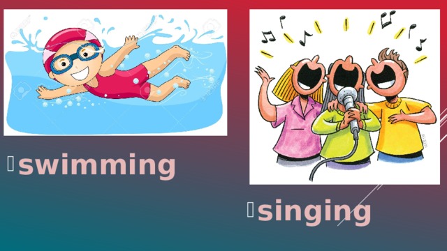 swimming singing 