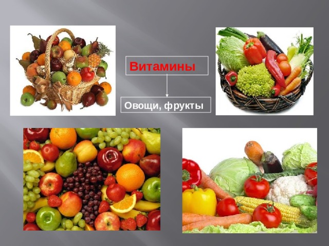 Витамины Овощи, фрукты 