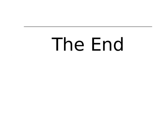 The End 