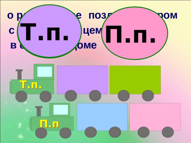 Т.п. -ИМ -ЫМ  о ранн… утре поздн… вечером П.п. -ОМ -ЕМ  с храбр… зайцем в соседн… доме Т.п. П.п 