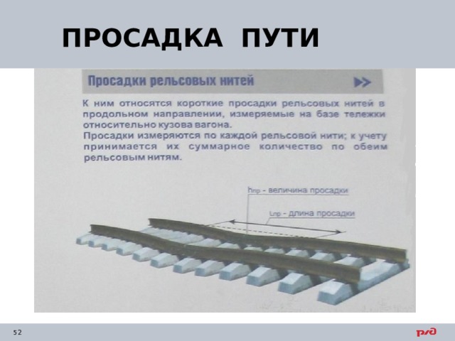 ПРОСАДКА ПУТИ 