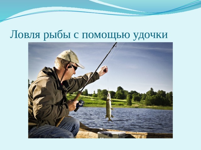 Ловля рыбы с помощью удочки 