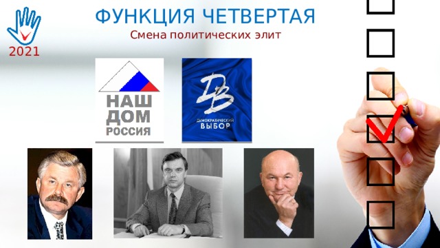 ФУНКЦИЯ ЧЕТВЕРТАЯ Смена политических элит 2021 