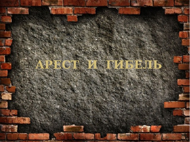 Арест и гибель   