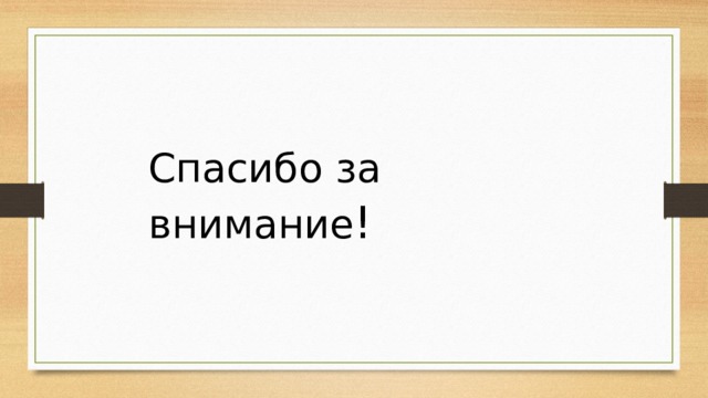 Спасибо за внимание ! 