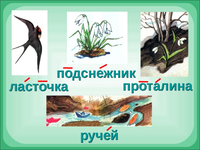 подснежник проталина ласточка ручей 