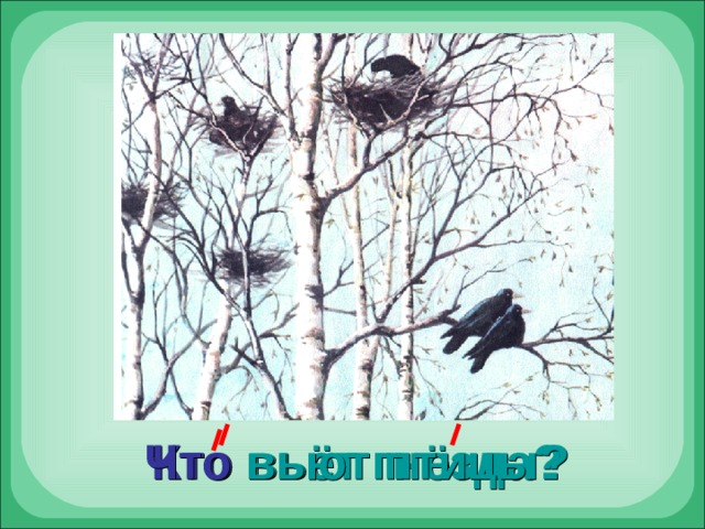 Что  вьют птицы? Кто  вьёт гнёзда? 