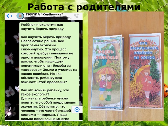 Работа с родителями 