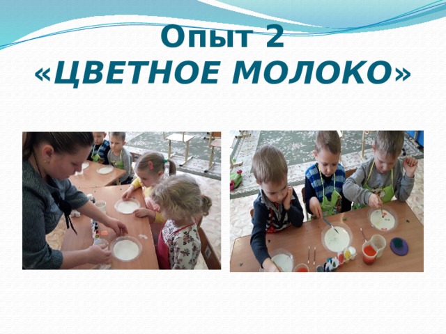 Опыт 2 « ЦВЕТНОЕ МОЛОКО » 