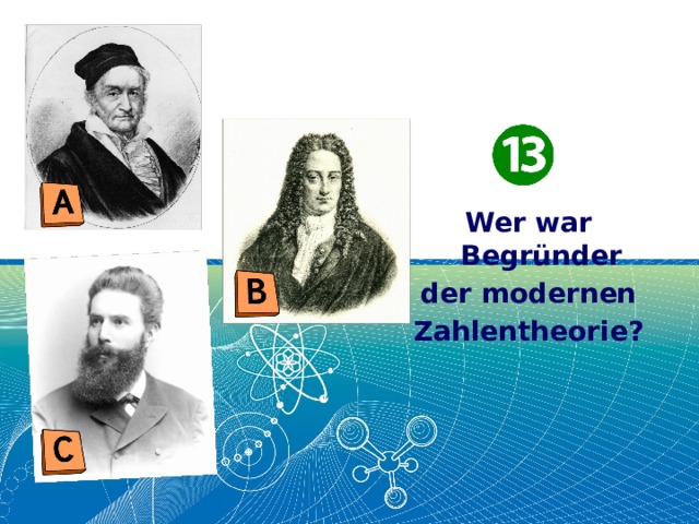 Wer war Begründer  der modernen Zahlentheorie? 