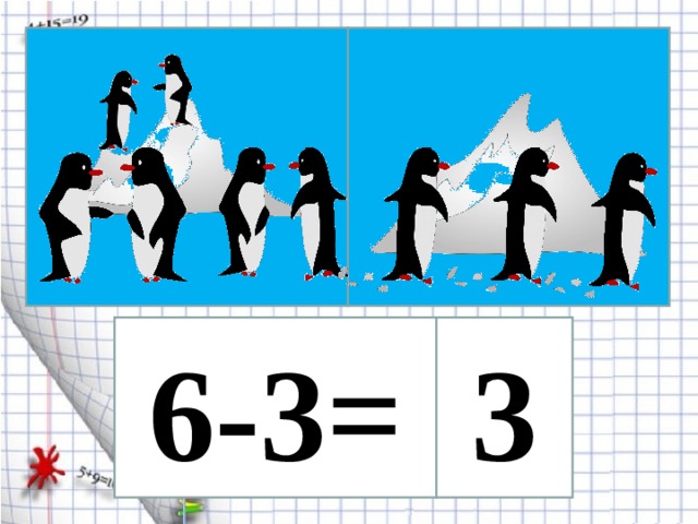 6-3= 3 