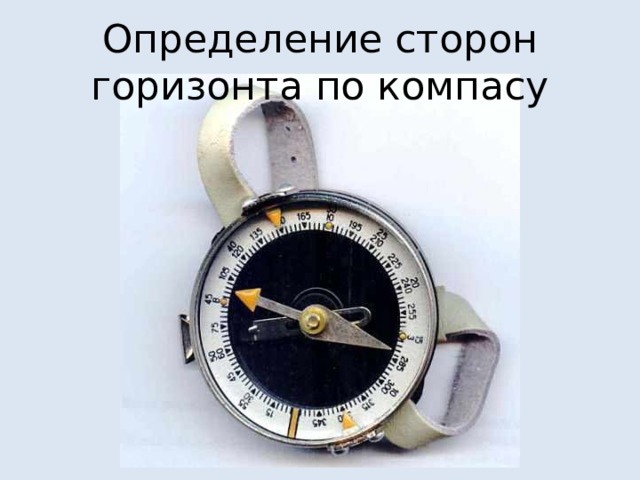 Определение сторон горизонта по компасу 