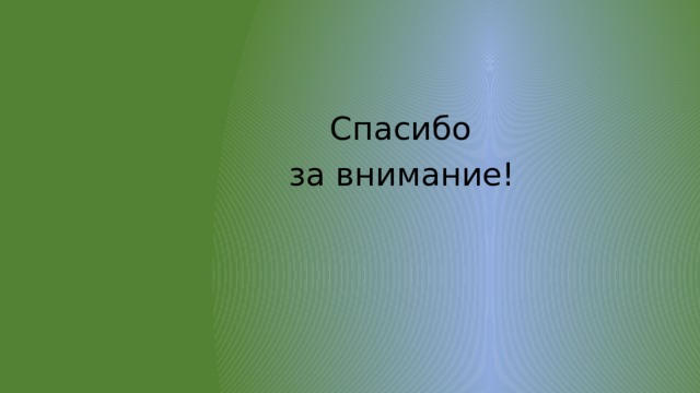  Спасибо  за внимание! 