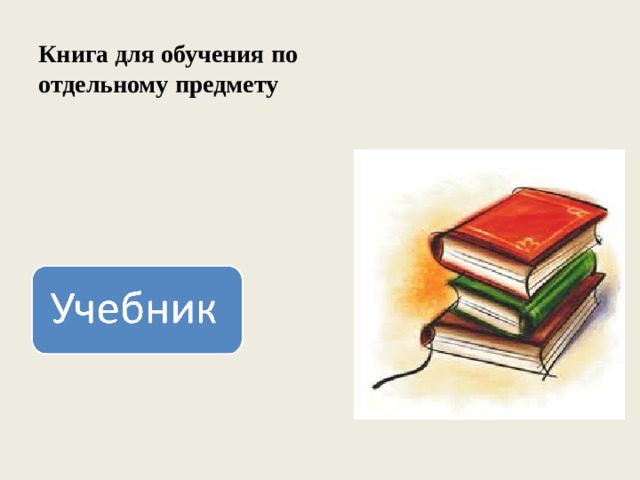Книга для обучения по отдельному предмету 