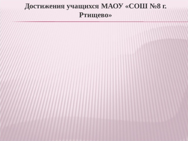 Достижения учащихся  МАОУ «СОШ №8 г. Ртищево»  