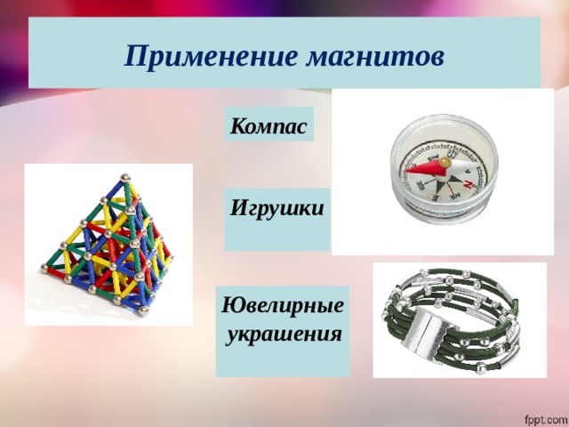 Применение магнитов Компас Игрушки  Ювелирные  украшения  