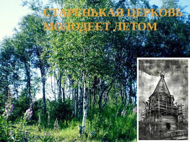 Старенькая церковь Молодеет летом 