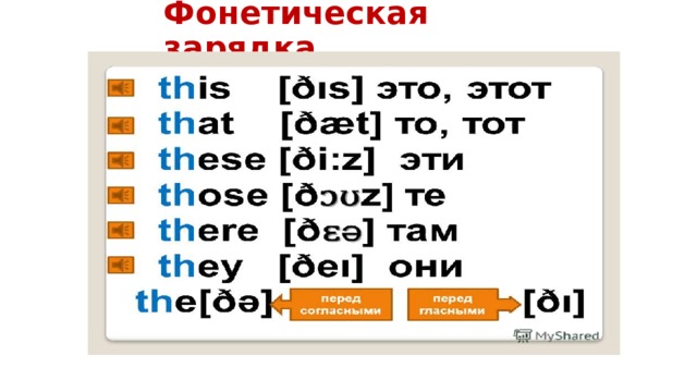 Фонетическая зарядка 