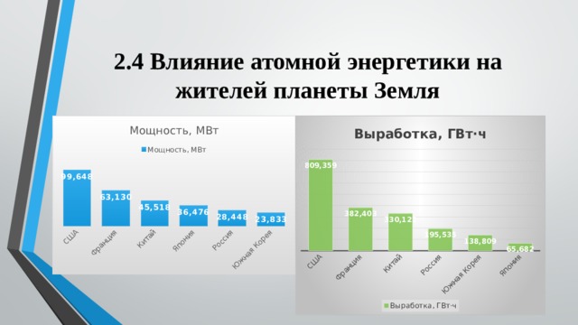 2.4 Влияние атомной энергетики на жителей планеты Земля 
