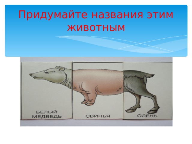 Придумайте названия этим животным 