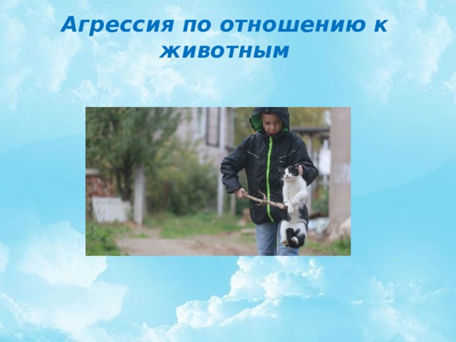 Агрессия по отношению к животным   