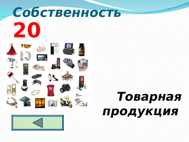 Собственность  2 0   Товарная продукция  