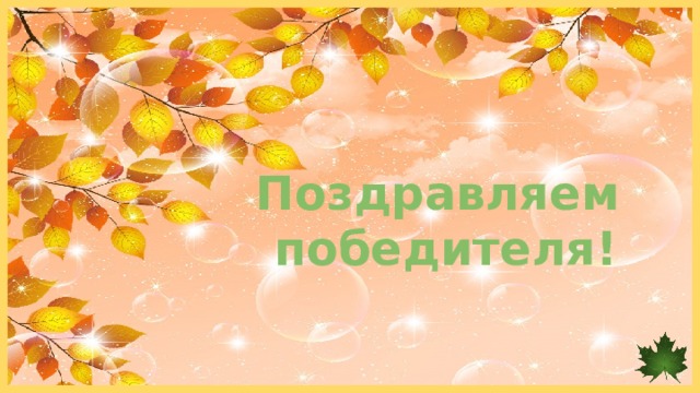 Поздравляем  победителя! 