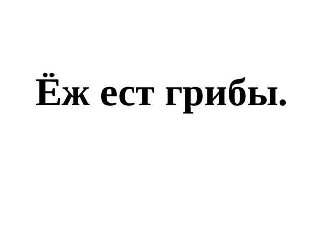 Ёж ест грибы. 