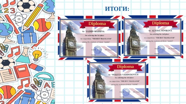 ИТОГИ: 