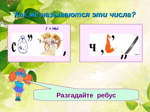 Как же называются эти числа? Г = НЫ Разгадайте ребус  