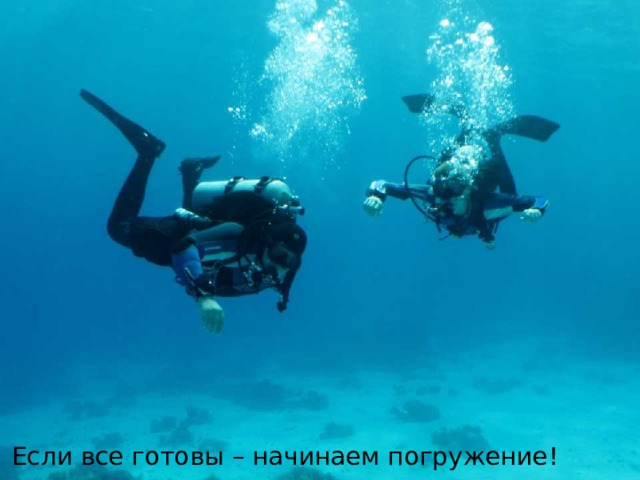 Если все готовы – начинаем погружение! 