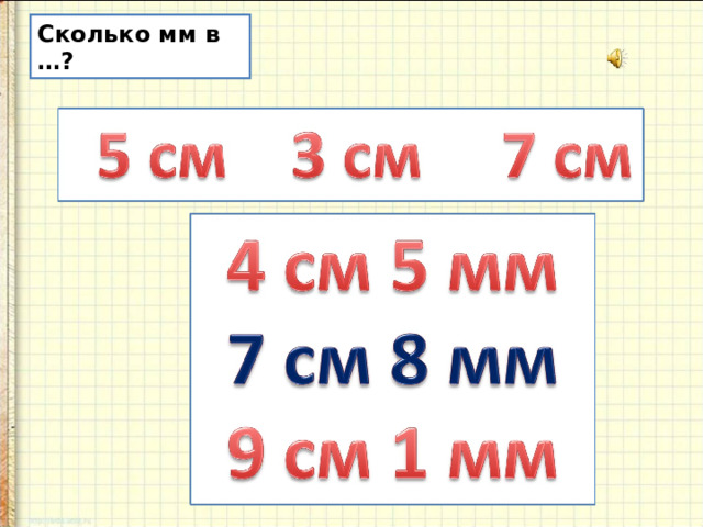 Сколько мм в …? 