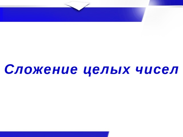 Сложение целых чисел 