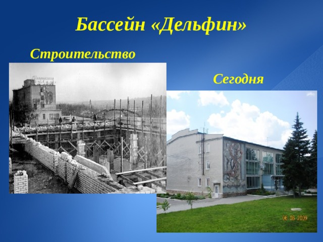 Бассейн «Дельфин»  Строительство Сегодня 