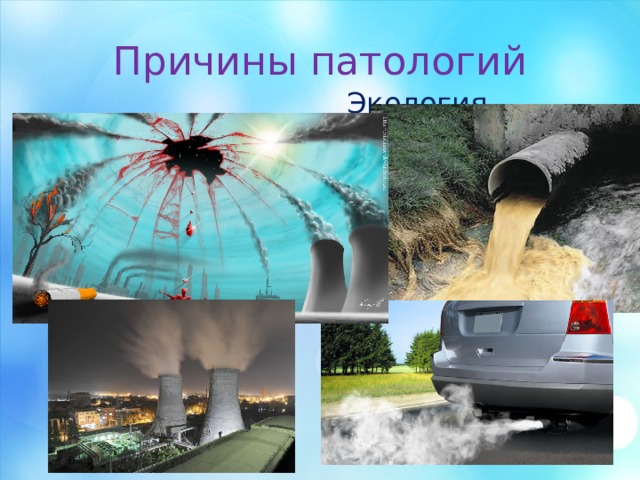 Причины патологий  Экология 