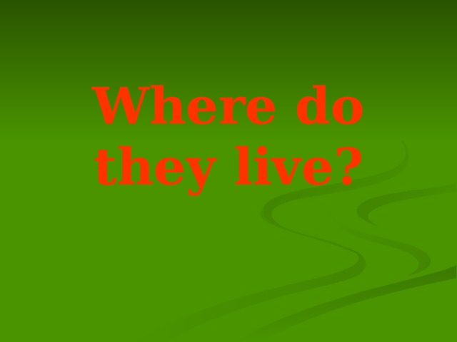    Where  do they live? 