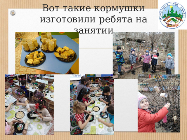Вот такие кормушки изготовили ребята на занятии 