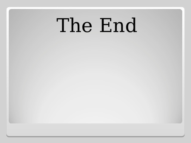 The End 