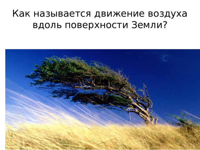 Как называется движение воздуха вдоль поверхности Земли? 