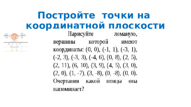 Постройте точки на координатной плоскости 