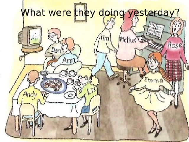 What were they doing yesterday? 